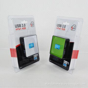 4-port 3.0 USB hubs, provides external power plug to supply power for each USB 3.0
